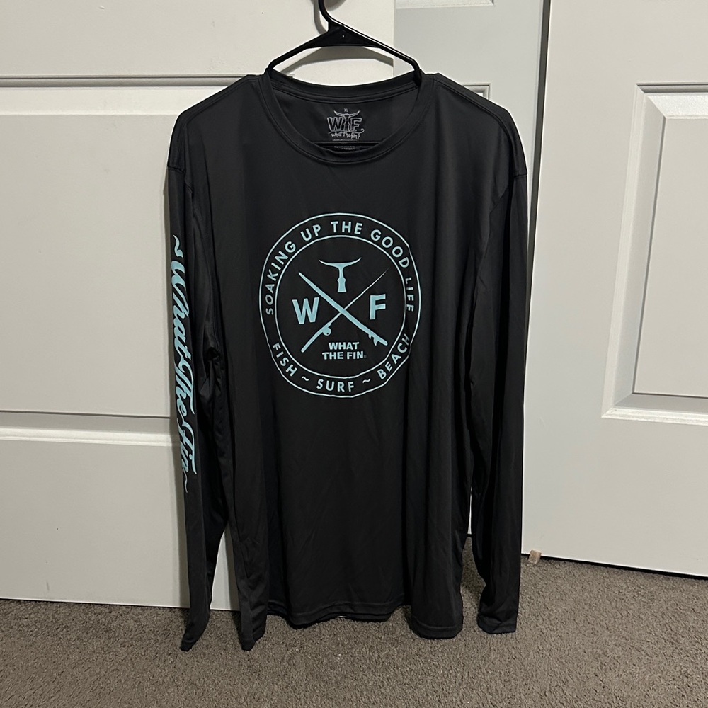 What The Fin fishing shirt